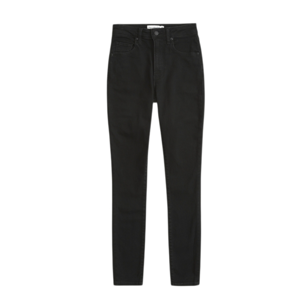 Abercrombie & Fitch Super Skinny Jeans Black Size 2r Mid Rise 29×31 Stretch